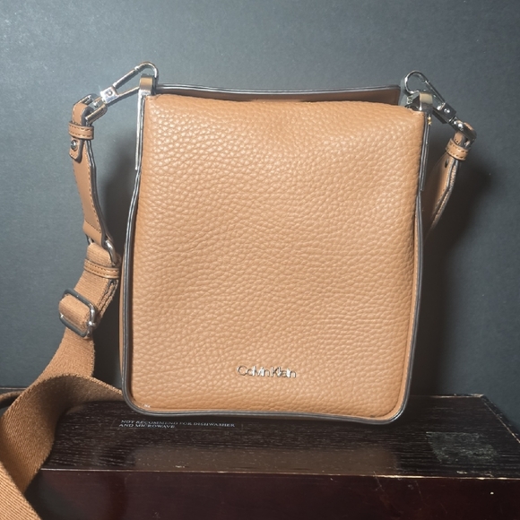 Calvin Klein Handbags - NWOT Calvin Klein Brown Leather Shoulder Bag